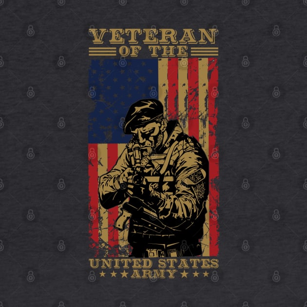 Veteran US Army T-Shirt by Kingdom Arts and Designs